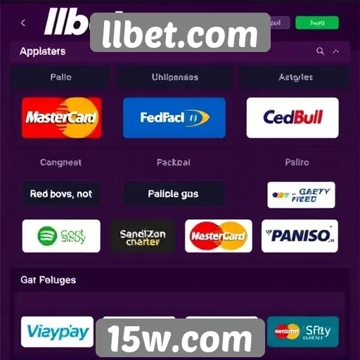 Opções de pagamento disponíveis no llbet.com